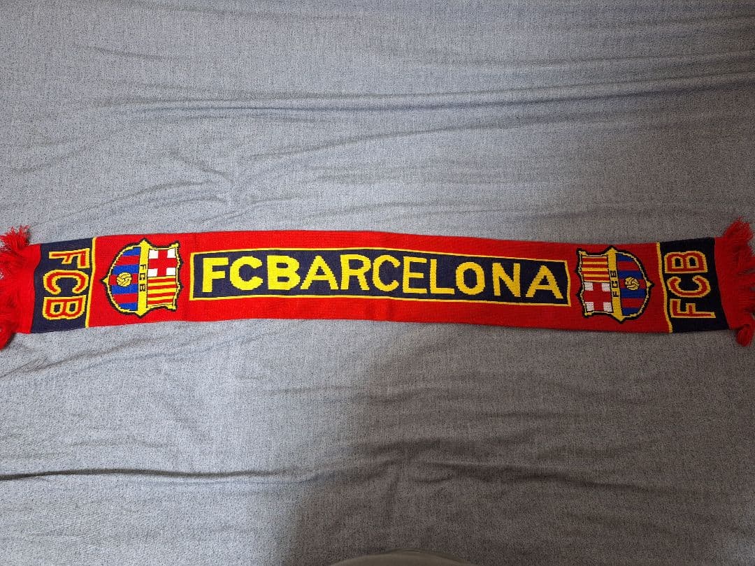 貴重【レトロ品】バルセロナ タオルマフラー (タグ有)