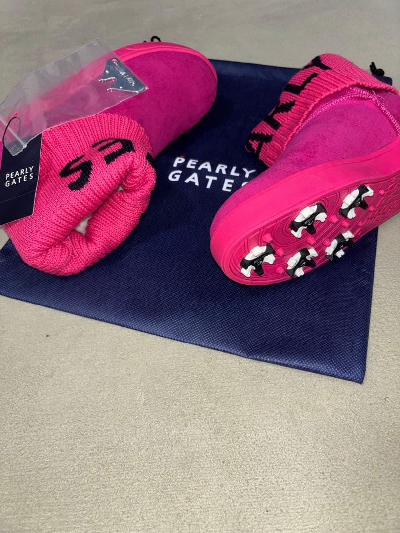 （かひなママ専用）パーリーゲイツ、ヌバック×リブニット、ショートブーツ