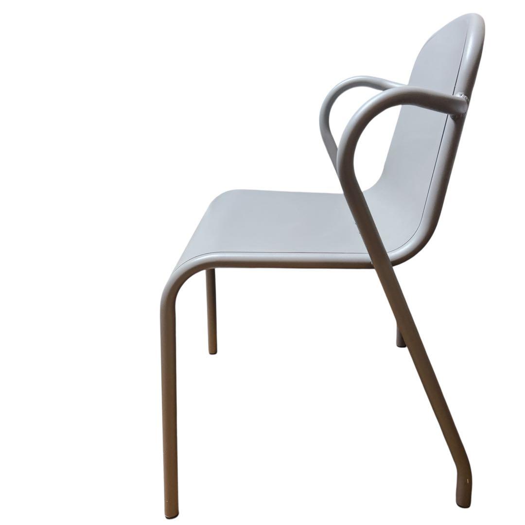 【希少】②IKEA TUNHOLMEN ガーデンチェア 2脚グレー スタッキング