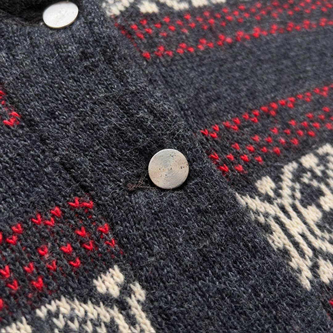 50s Jernat ショールカラー ウール カーディガン バーズアイビンテージ