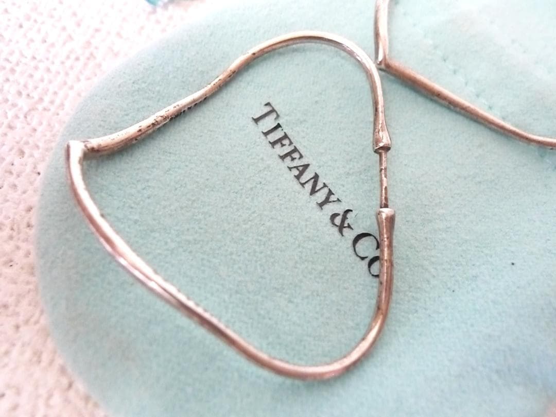 ティファニーエルサ・ペレッティオープン ハート フープ ピアス SV925