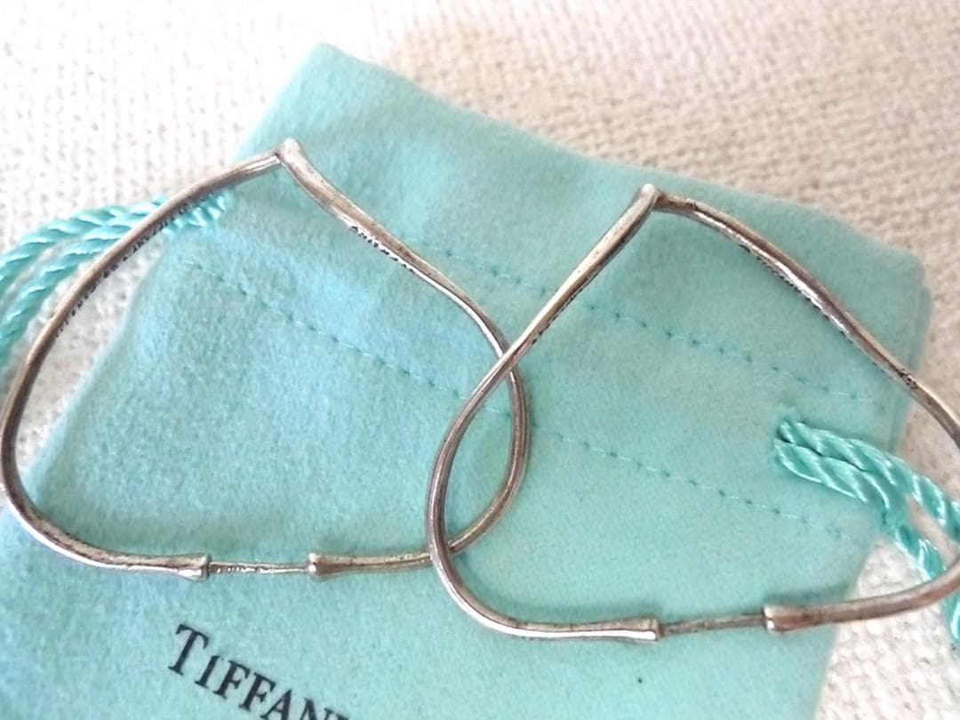 ティファニーエルサ・ペレッティオープン ハート フープ ピアス SV925