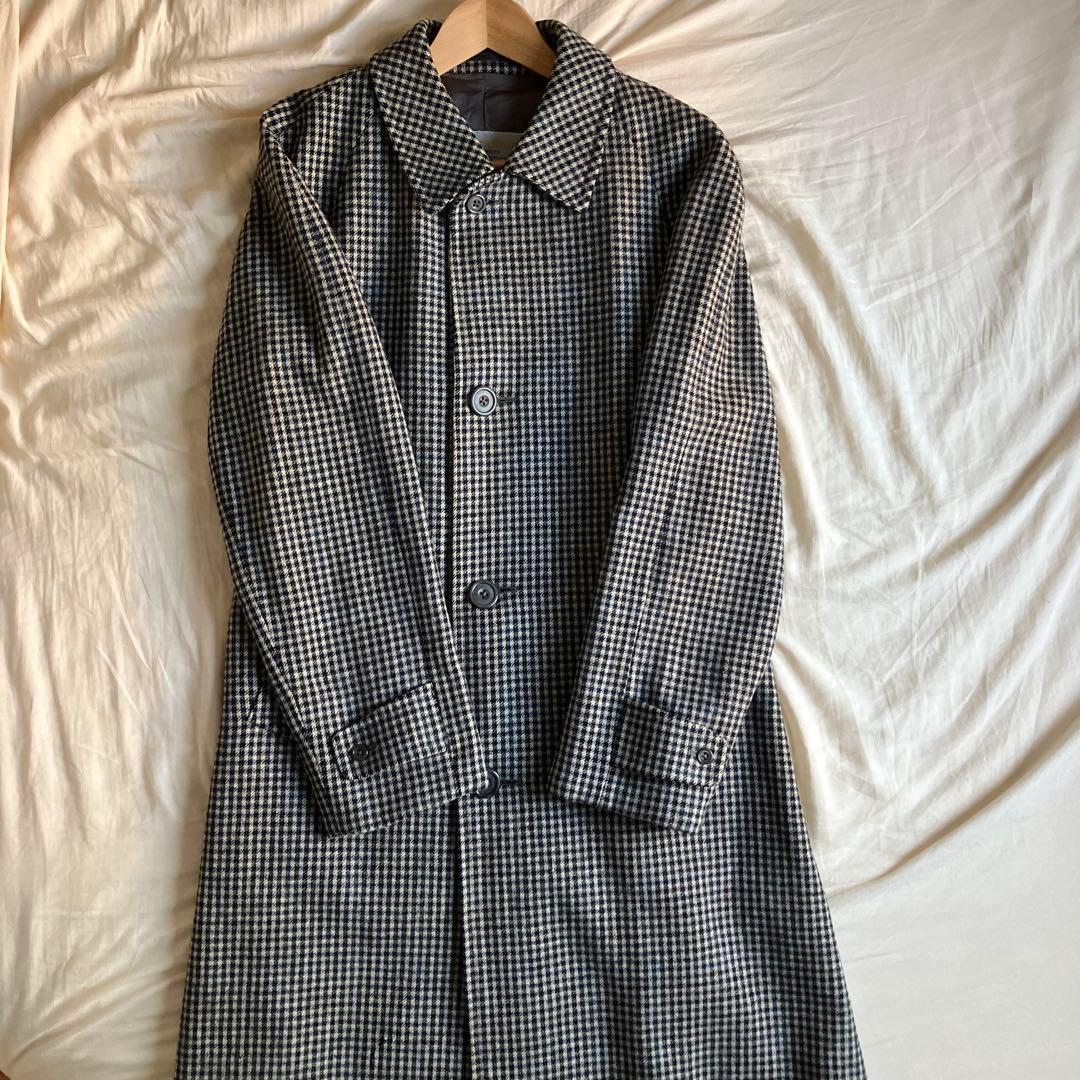 80's ヴィンテージ アクアスキュータム　バルカラーコート　グレーチェック