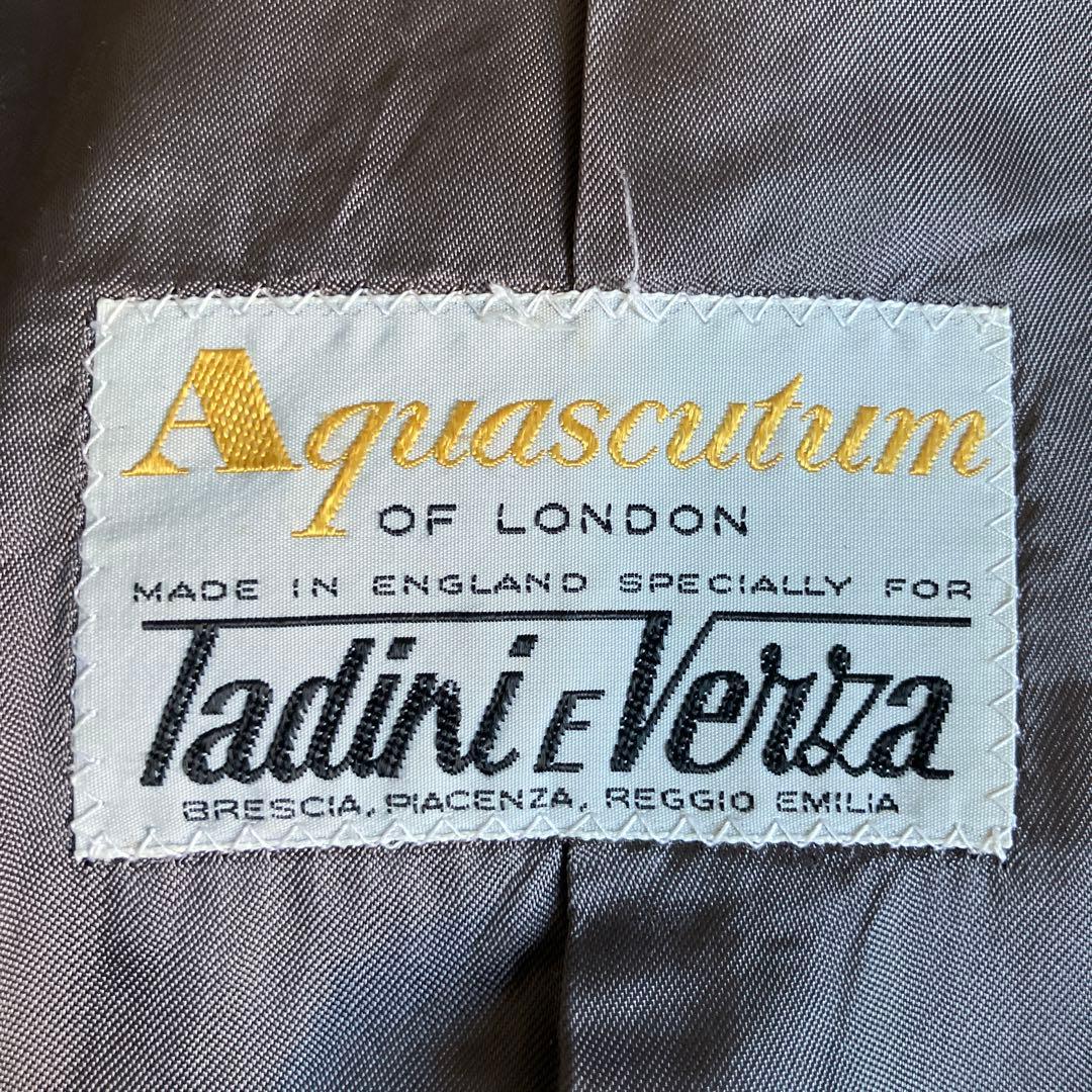 80's ヴィンテージ アクアスキュータム　バルカラーコート　グレーチェック