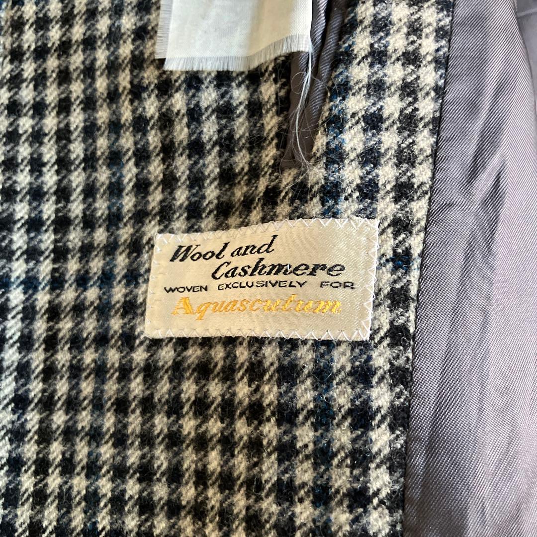 80's ヴィンテージ アクアスキュータム　バルカラーコート　グレーチェック