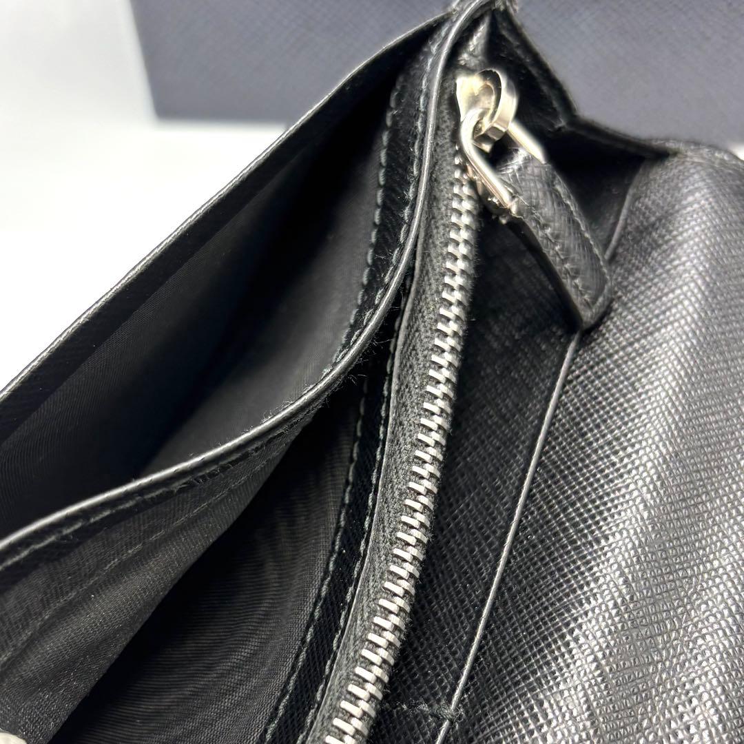 ああああ　　　　　PRADA プラダ サフィアーノレザー 長財布 ブラック