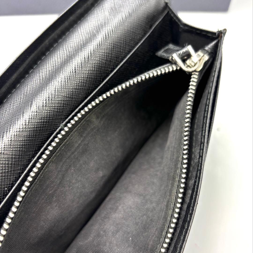 ああああ　　　　　PRADA プラダ サフィアーノレザー 長財布 ブラック