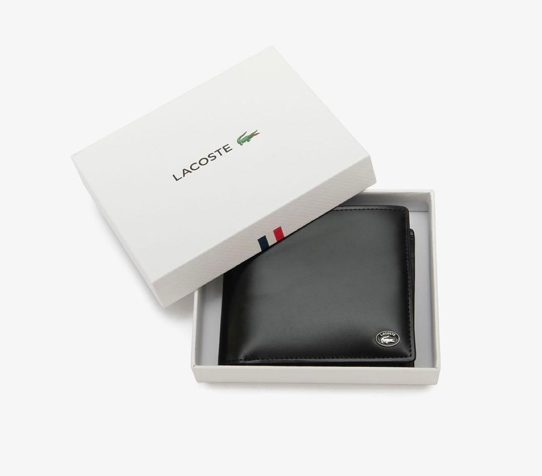 LACOSTE レザーミニマルショートウォレット