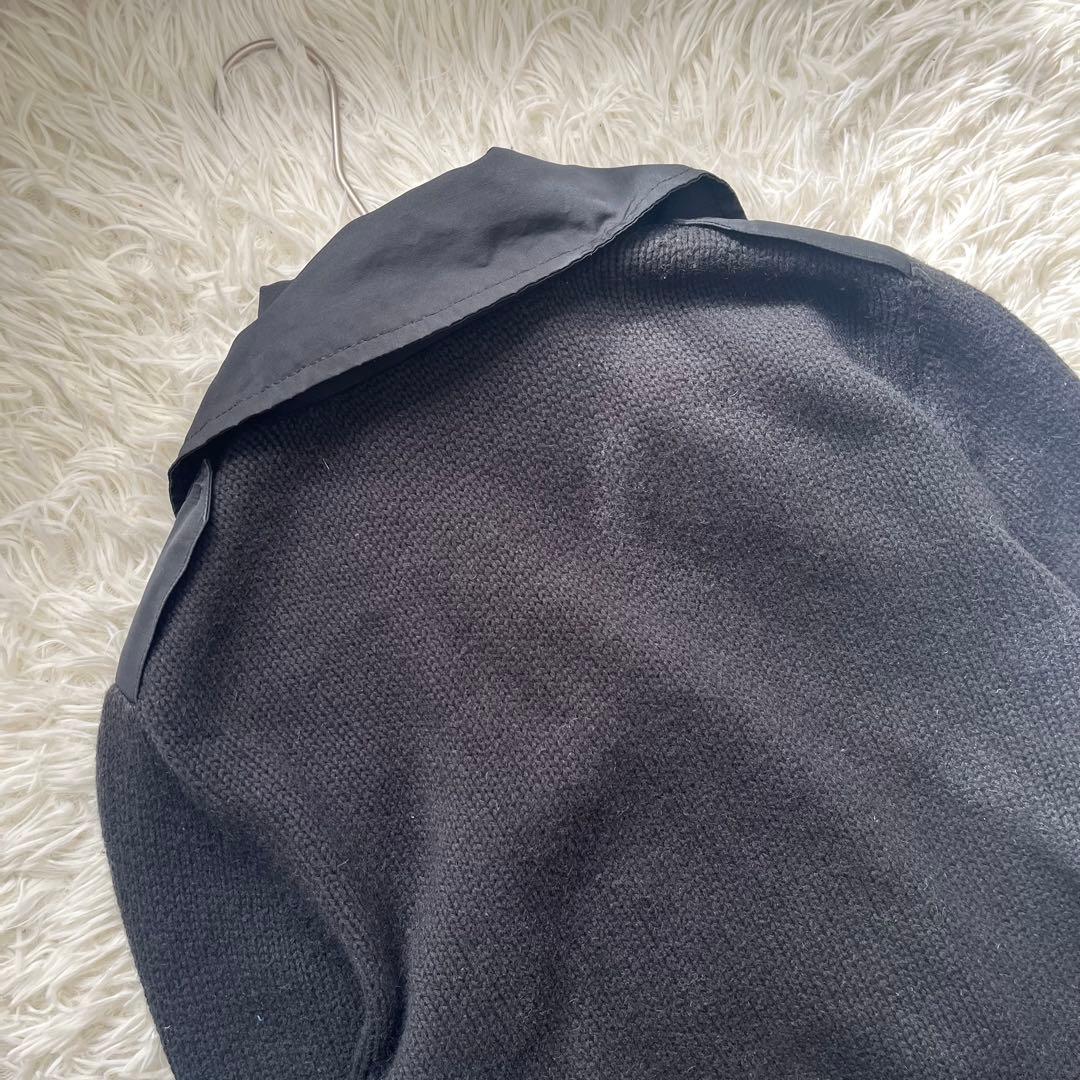 【美品】マックスマーラ ロングニットコート カシミヤ混 ベルト付き 異素材 M