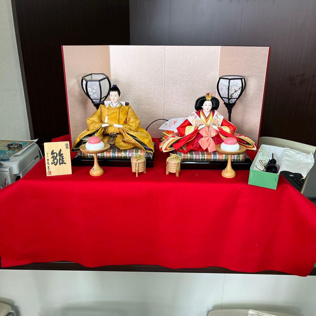雛人形 男雛と女雛の親王飾り　わかさや人形店閉店処分9割引き