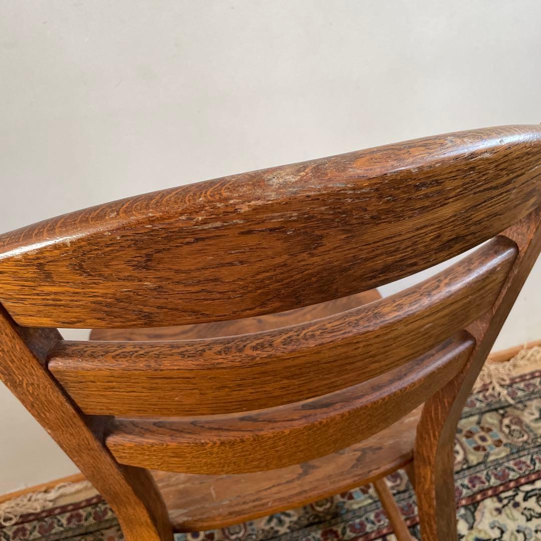 ④ オランダ製　ダイニングチェア　オーク材　無垢材