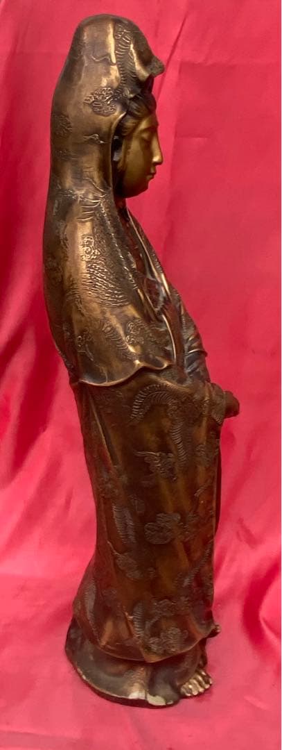 仏像 古美術 骨董 銅製観音菩薩 観世音菩薩 観自在菩薩 救世菩薩 コレオーク品