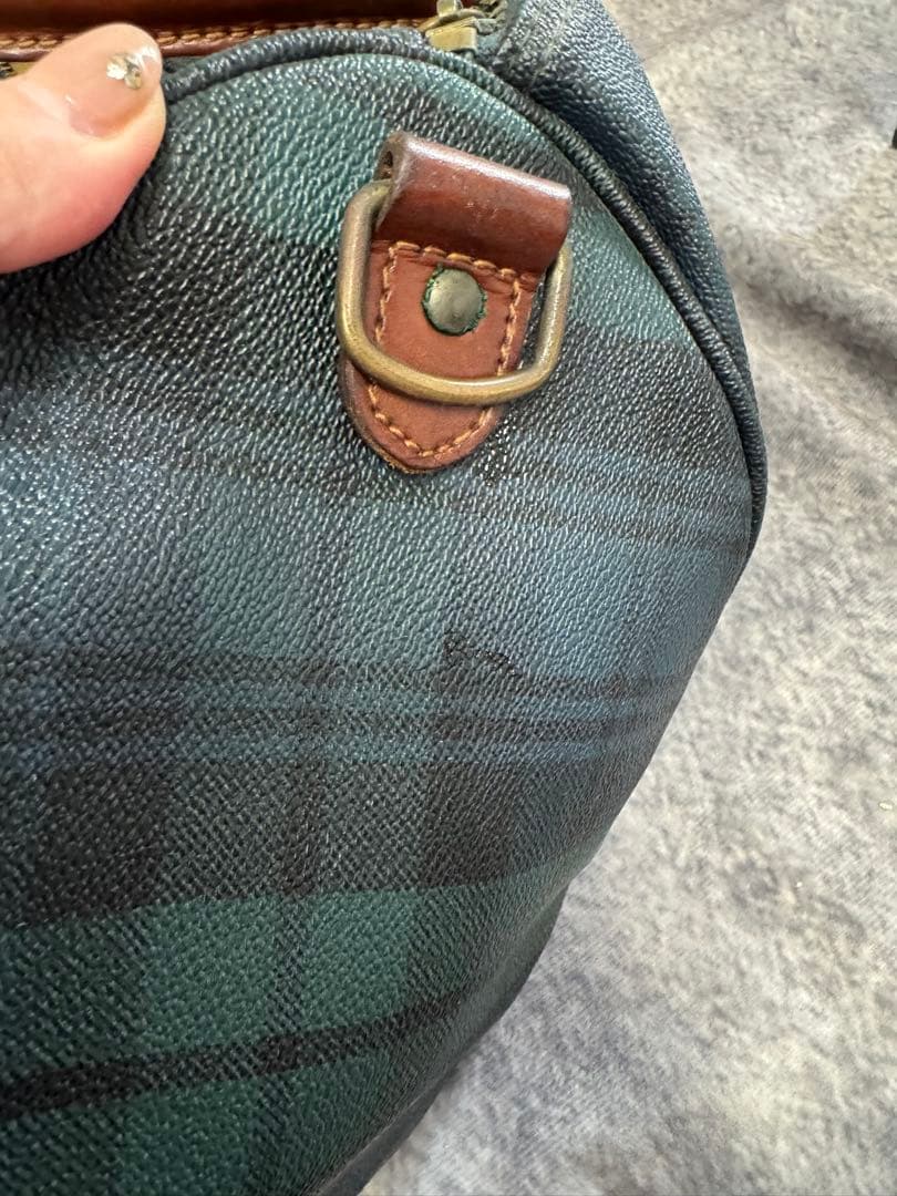 ポロラルフローレン チェック ボストンバッグ 旅行 ビンテージ