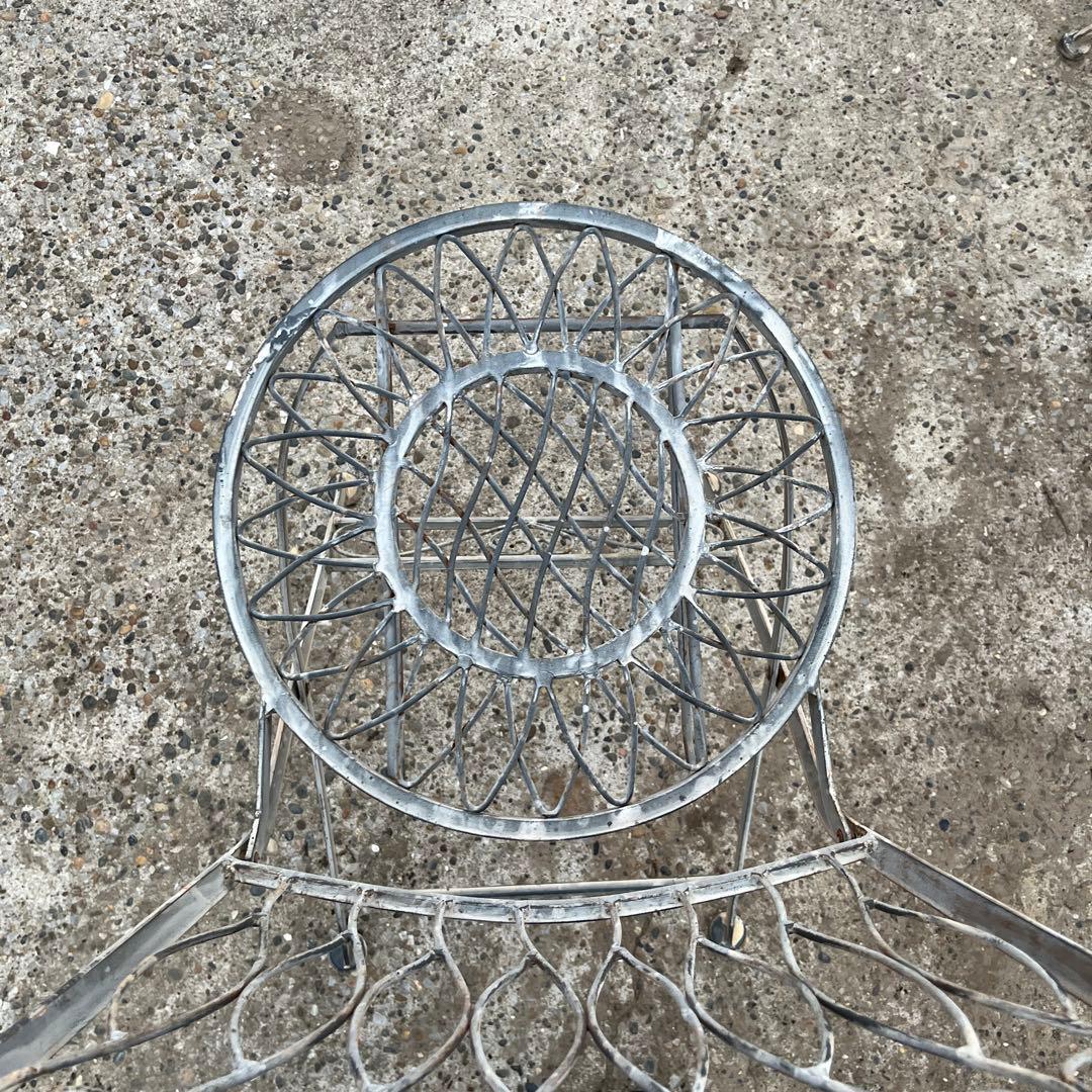 アンティーク　メタルフォールディング　テーブル　チェア　4点セット　新品未使用