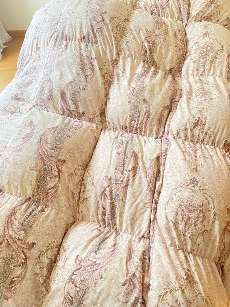 【3月購入なら当日発送】良質ダウンシングル掛け布団 150x210 cm 花柄