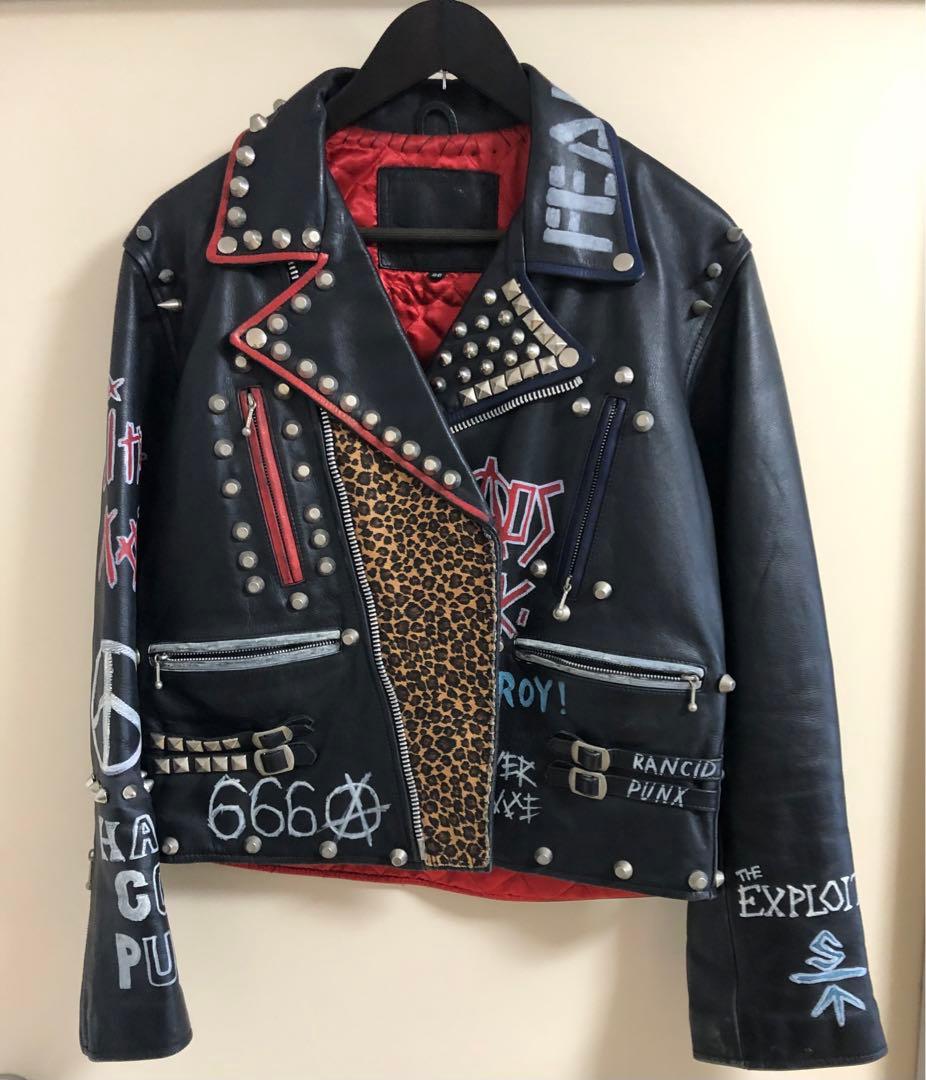 渋谷candy購入　スタッズダブルライダースジャケット