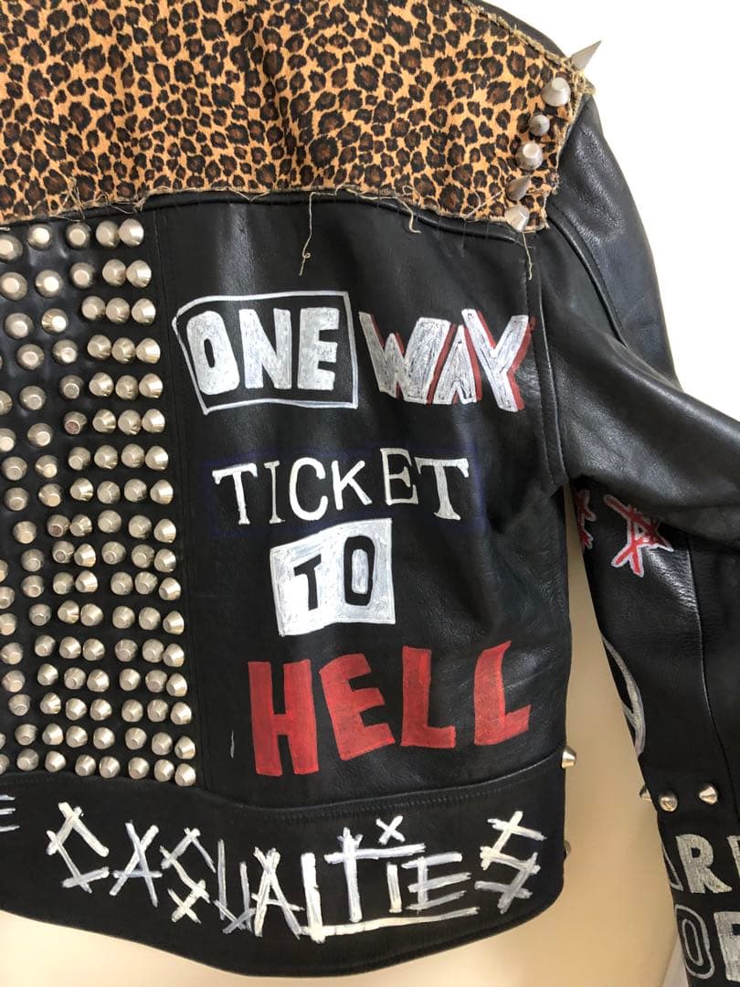 渋谷candy購入　スタッズダブルライダースジャケット