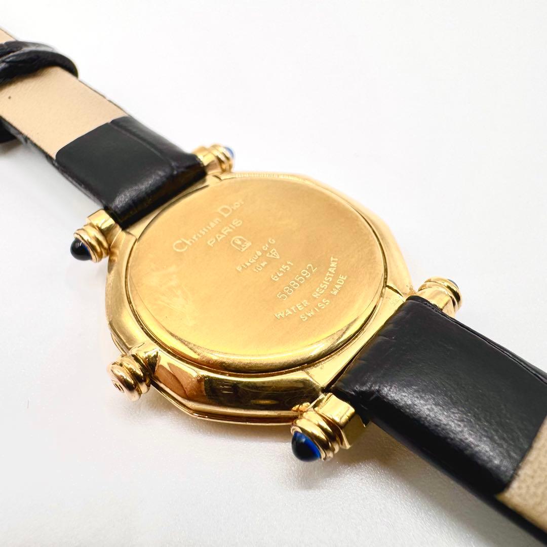 新品電池/稼働　クリスチャンディオール　腕時計　オクタゴン　ダイヤモンドカット