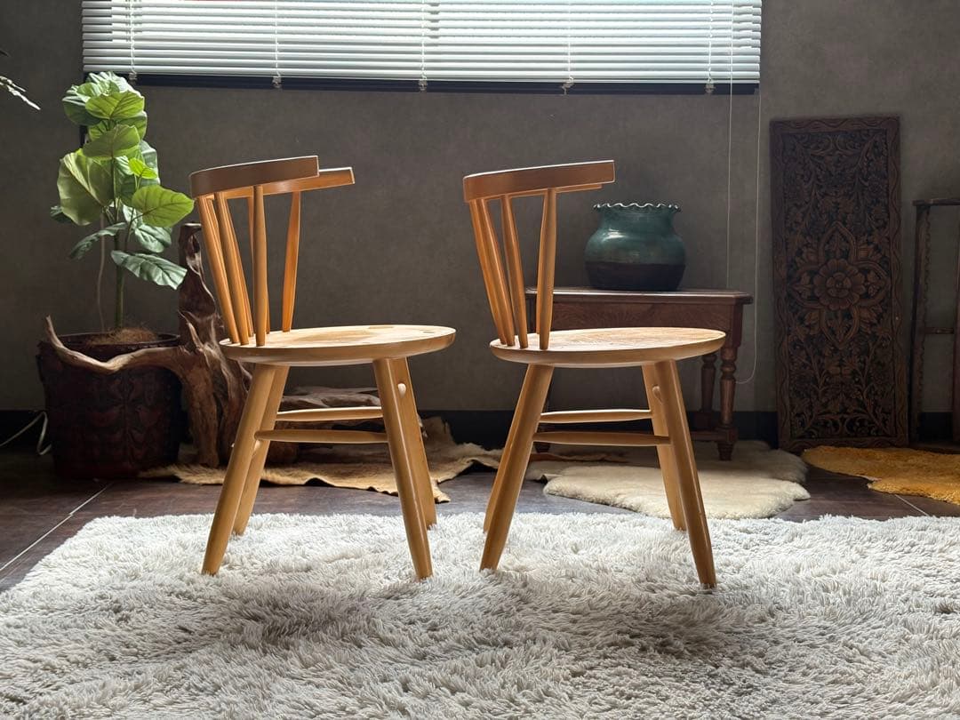 ②cherry 桜屋工業　ウィンザーチェア　アームチェア　オークレイチェア　YZ