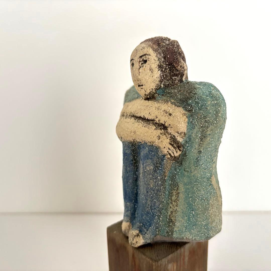【1点もの】リサラーソン 座っている女性の彫刻 16cm 2000年