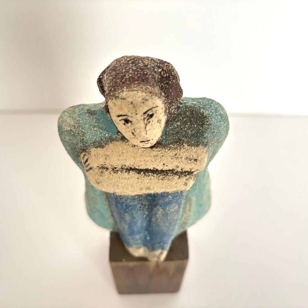 【1点もの】リサラーソン 座っている女性の彫刻 16cm 2000年