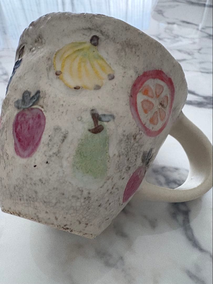 本田あつみ　フルーツ柄　マグカップ