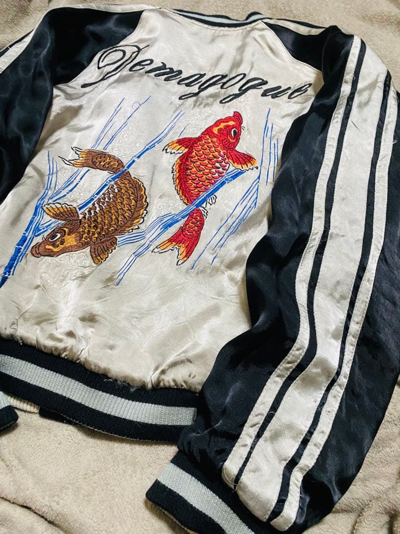 別珍 ２面用 SWITCH 日本限定 レーヨン スカジャン こい龍 unisex