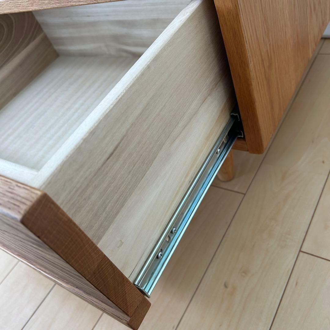 起立木工　廃盤　ノーラ　レンジ台　キッチンカウンター　ナラ材　コンセント付PSE