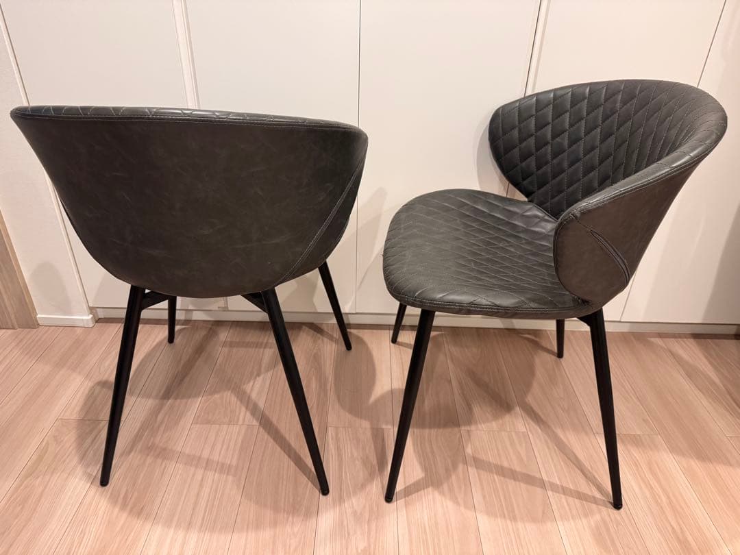 【直接取引限定】キルティング ダイニングチェア2脚セット（楽天人気・入荷待ち品）