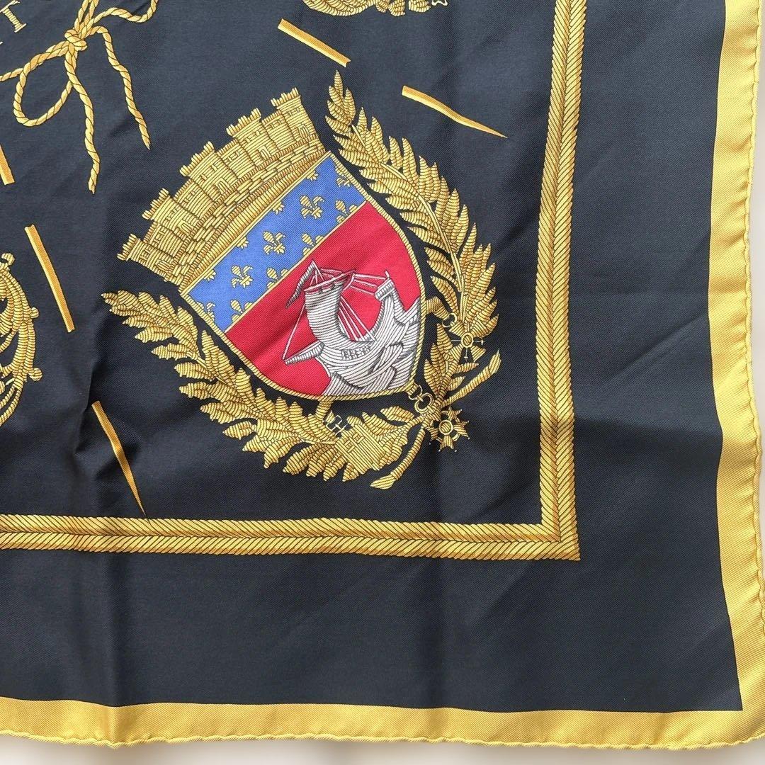 美品 エルメス カレ90 パリの紋章 シルク スカーフ 【中古】HERMES