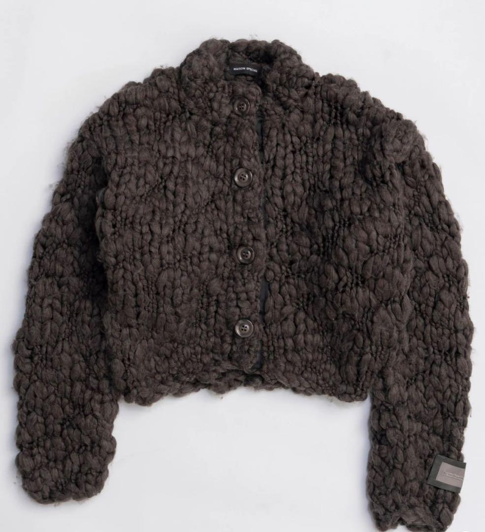 トップス maison special Hand Slub Knit Cardigan