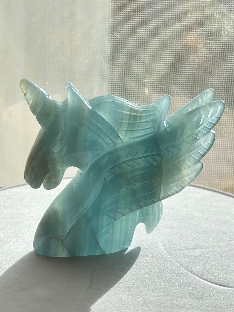 専用ブルーオニキス　ユニコーン　置物