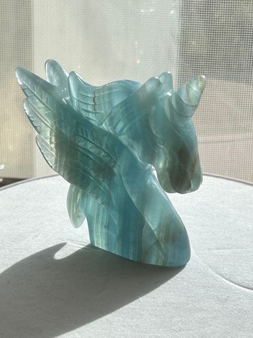 専用ブルーオニキス　ユニコーン　置物