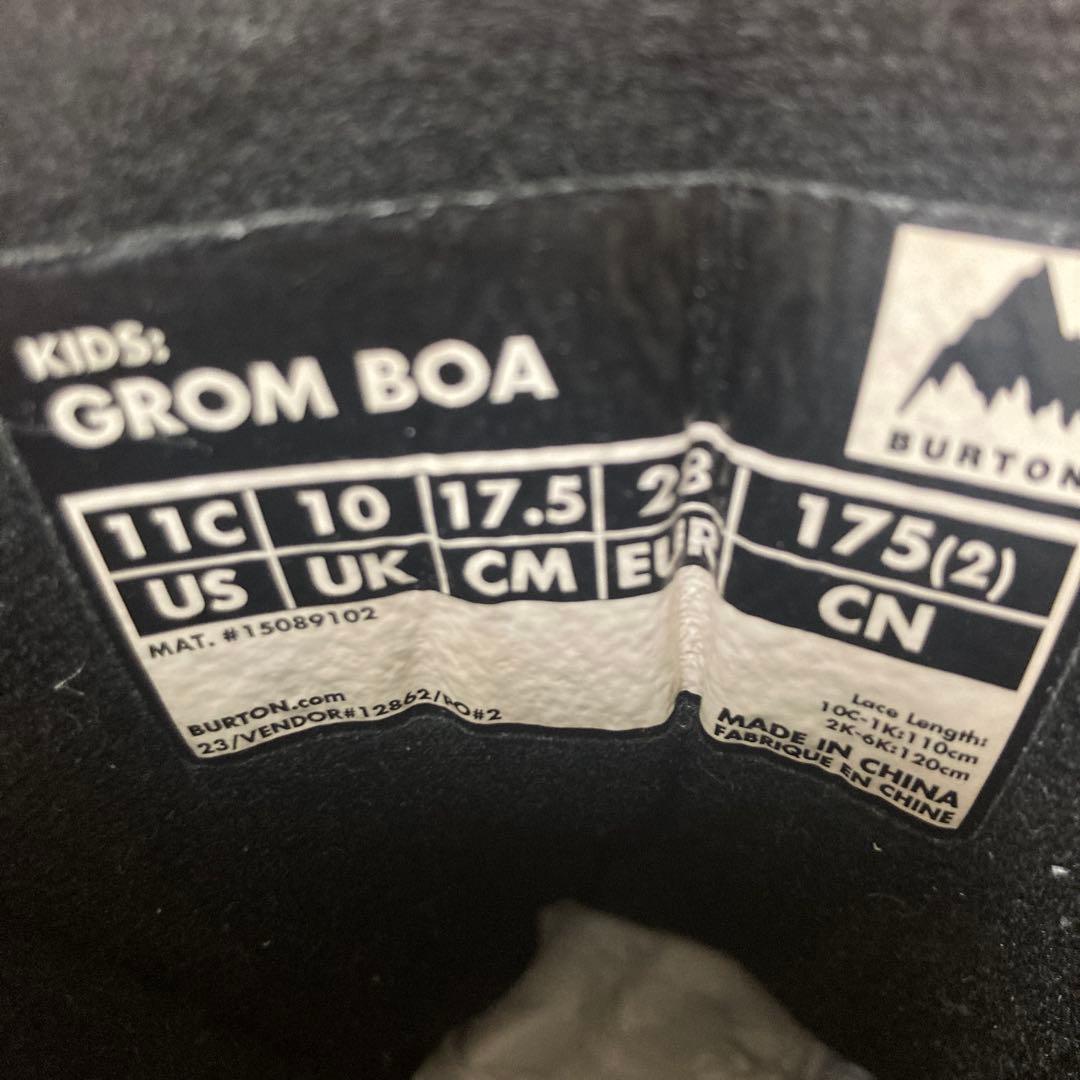 BURTON GROM BOA ブラック 17.5センチ