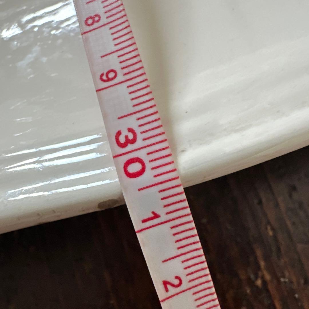 フランス　花リム　アンティーク　スクエアプレート　大皿