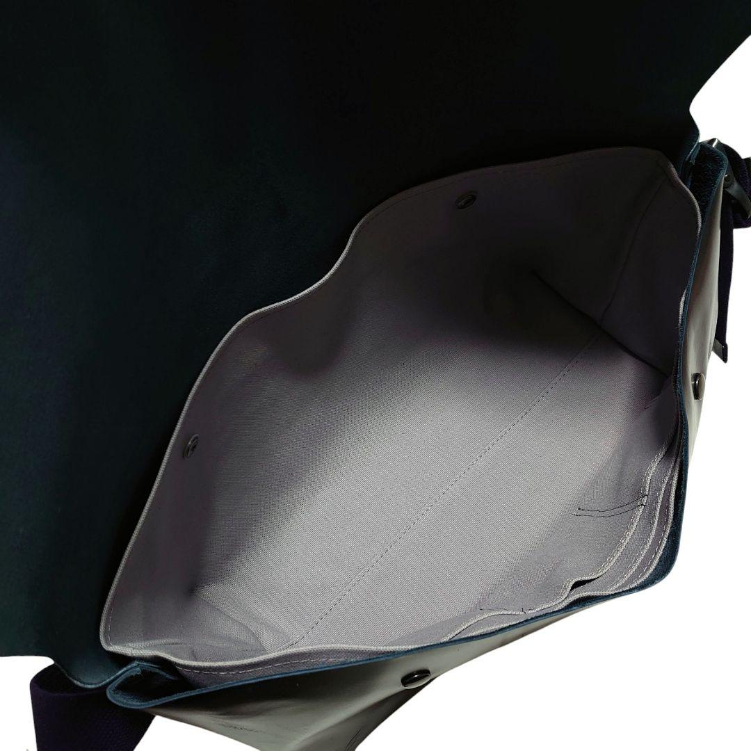 Uni&co. メンズ オールレザー メッセンジャーバッグ