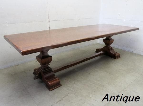 イギリスアンティーク■オーク材■無垢材■トレッスル■ダイニングテーブル■260c