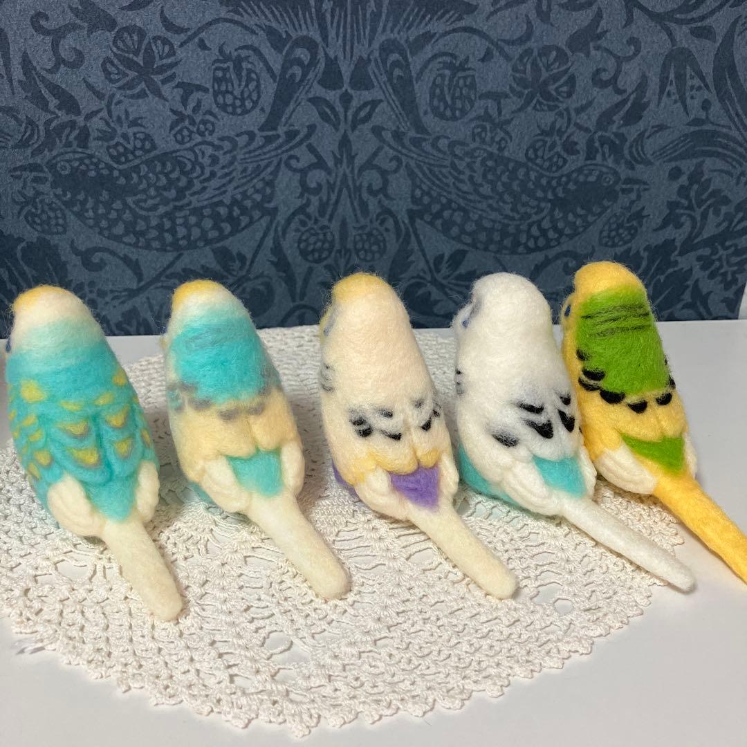バイイー☆セキセイインコ☆実物大☆5点セット