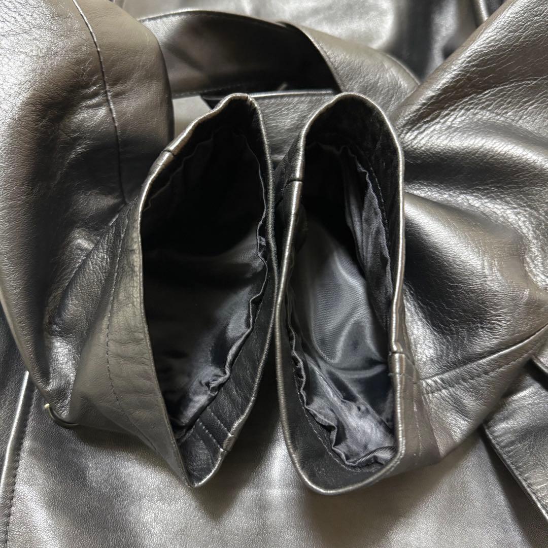 FREEDOM ラムレザー　トレンチコート　Size L 羊革