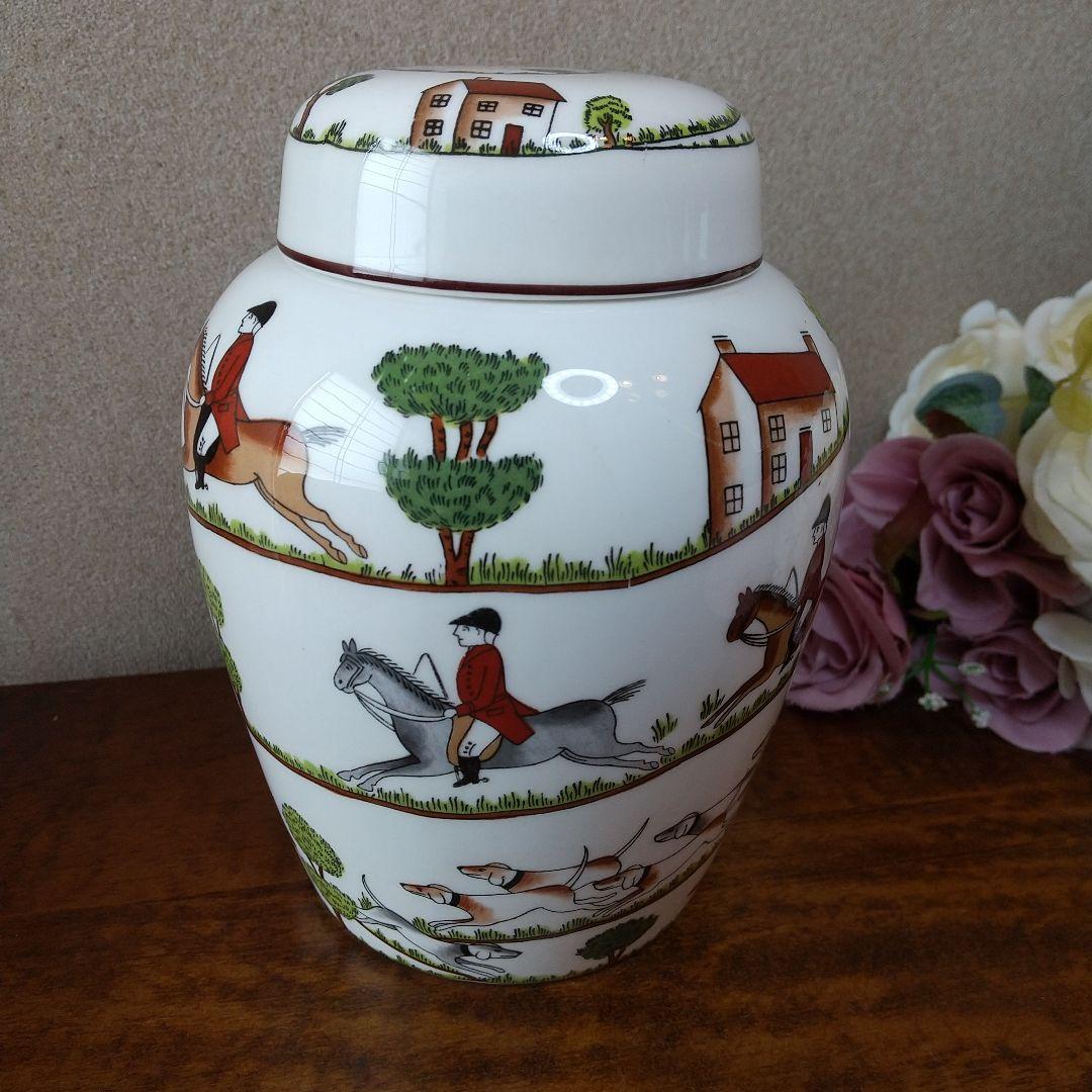 美品 クラウンスタッフォードシャー ハンティングシーン ジンジャージャー 大