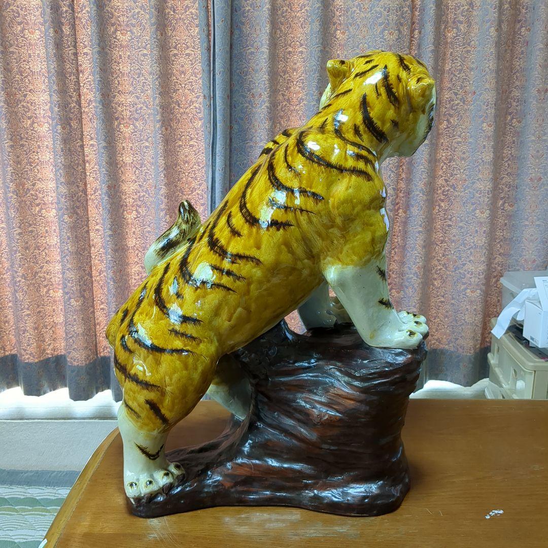九谷焼　希少　レア　特大　大虎　竹岩虎　トラ１　高さ約６０センチ