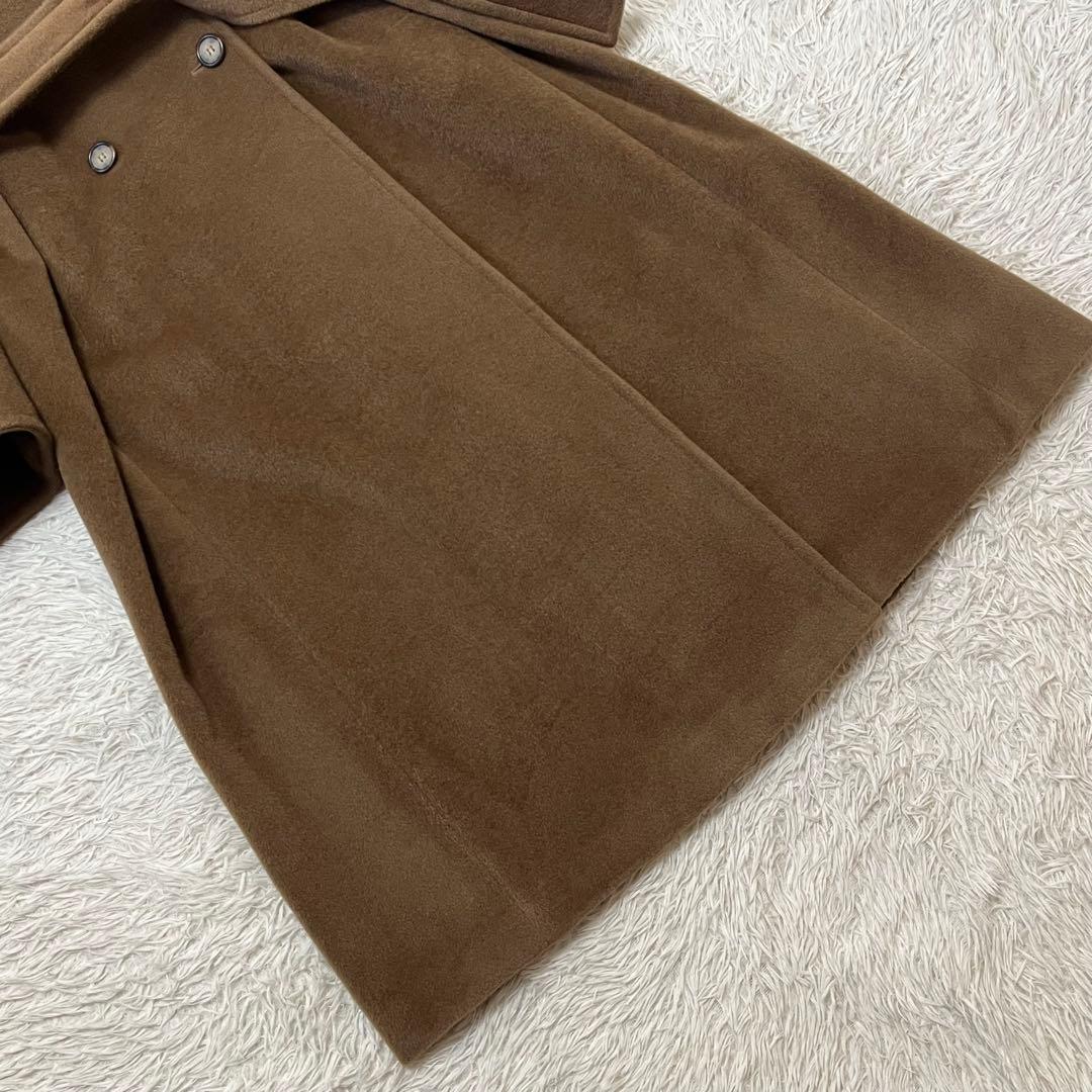 【最高級】マックスマーラ ベルテッドコート ベルト 女優襟 銀タグ キャメル42