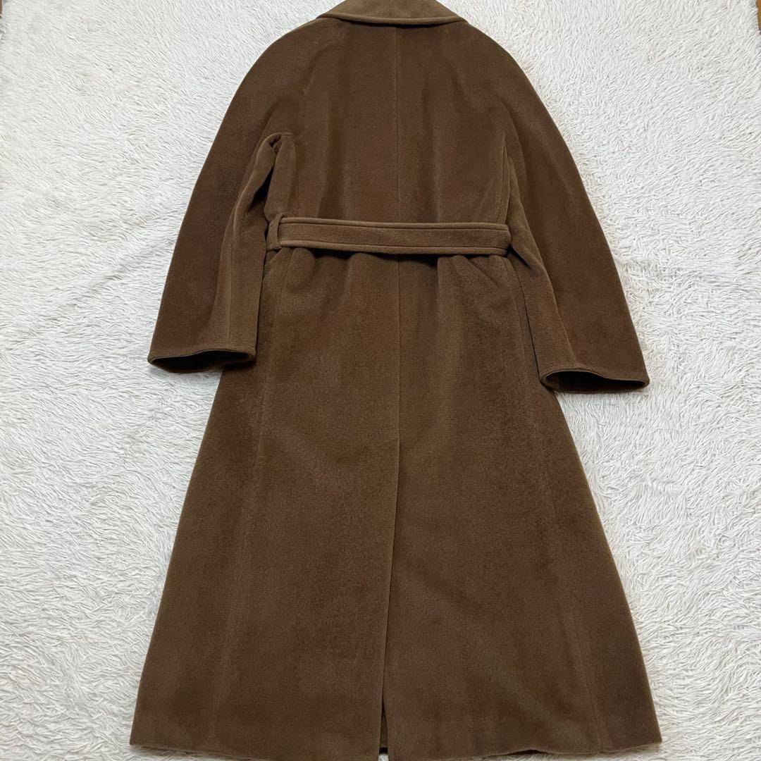 【最高級】マックスマーラ ベルテッドコート ベルト 女優襟 銀タグ キャメル42