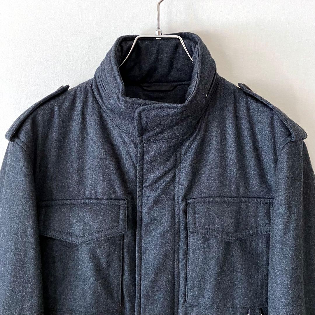 美品 アクアスキュータム ウール 中わた M-65 フィールドジャケット 36