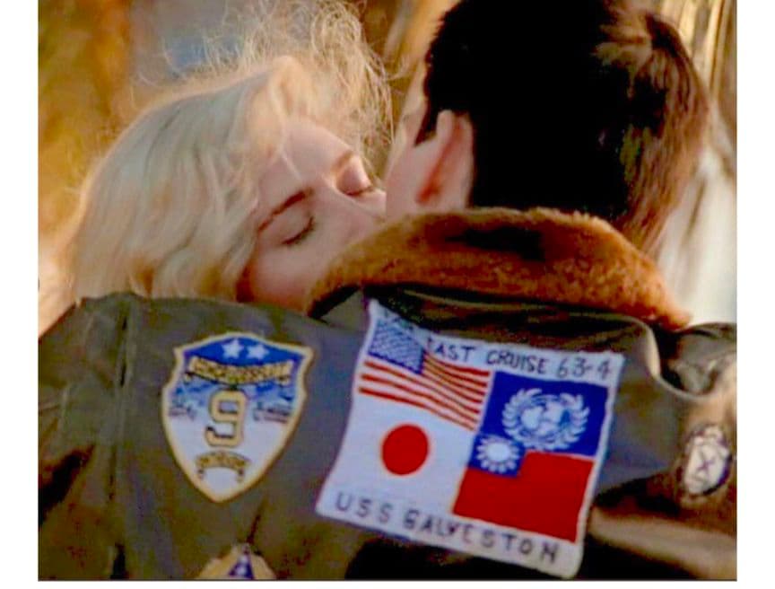 TOPGUN 黒 レザー ジャケット ファー付き 軍用パッチ G-1