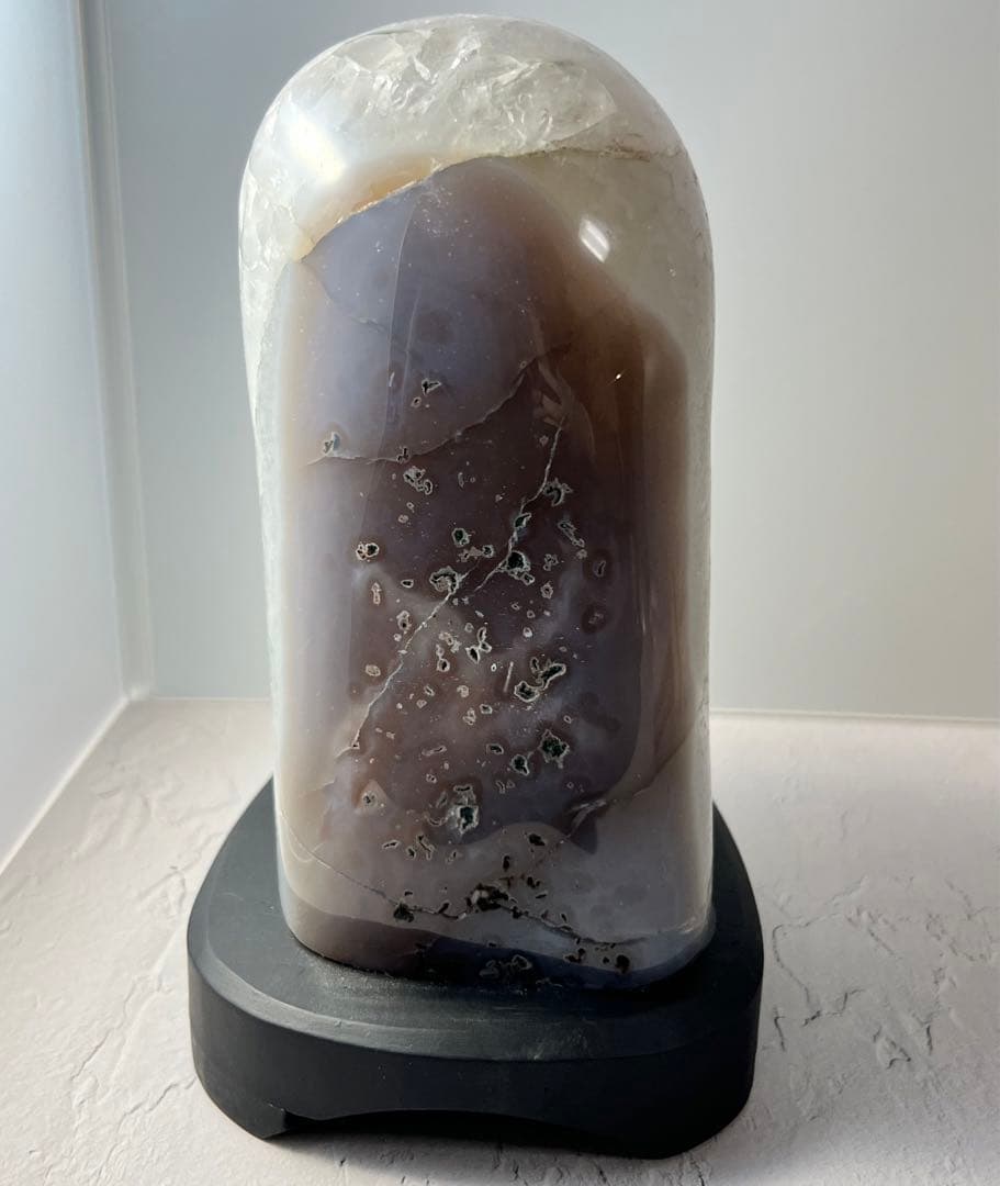 天然石 レア美品 アメジストクラスターランプ LEDライト付き