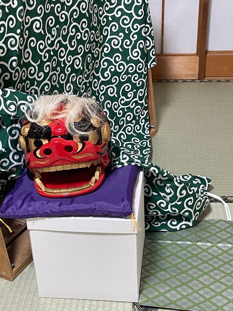 ガネーシャ　 獅子頭　新品　送料無料　獅子舞　昼神小獅子造形工房作