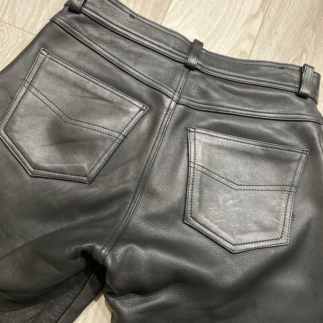 FIRST Genuine Leather 本革 レザーパンツ W34