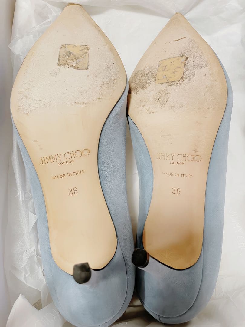 1/26迄値下げ⭐︎Jimmy Choo 青 スエード ハイヒール