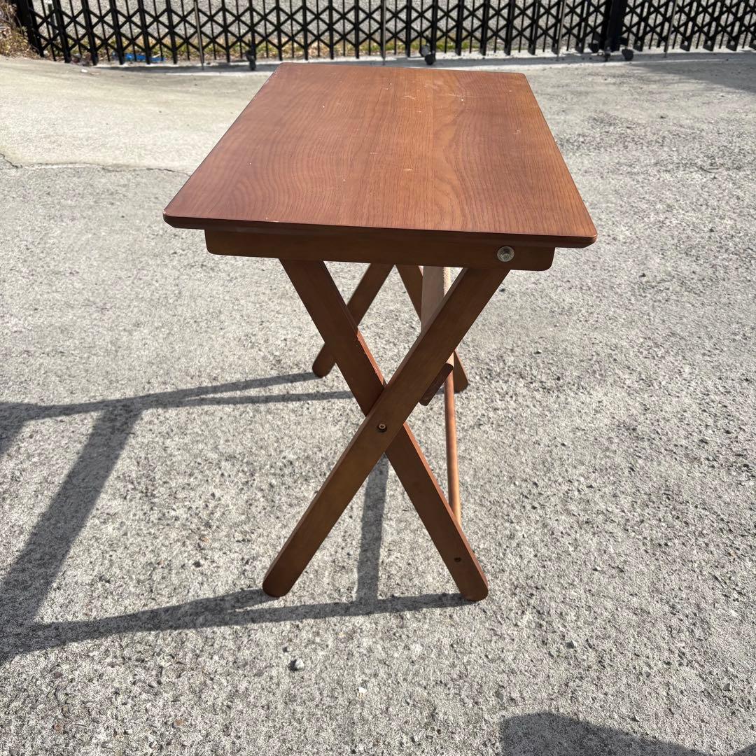 北欧レトロ オーヤマ 木製 折りたたみテーブル 折りたたみチェア セット 古家具